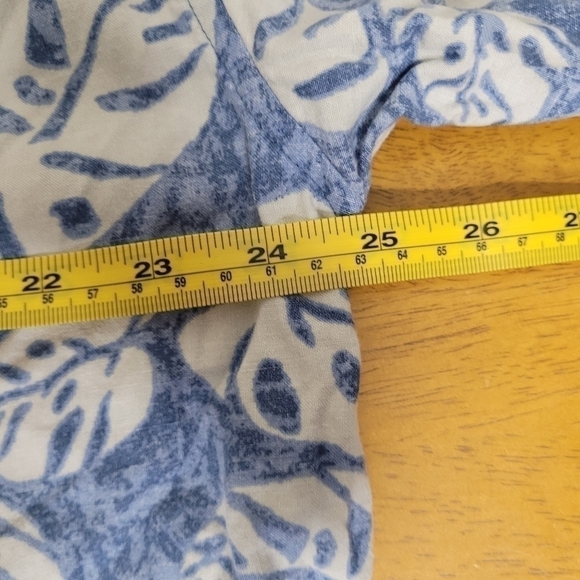 Op Tropical Palm Leaves Hawaiian Print Camp Shirt Men's Large Blue - Picture 7 of 11